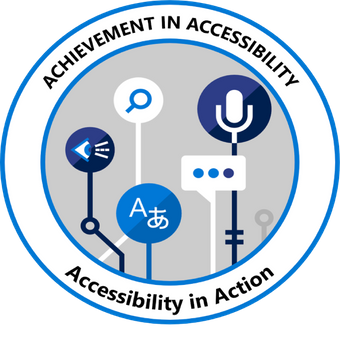 Achievement in Accessibility Badge by Microsoft